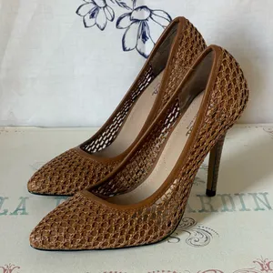 Charles David Brown Woven Heels thumbnail 1