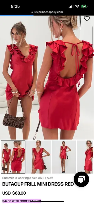 Princess Polly Red Mini Dress thumbnail 2