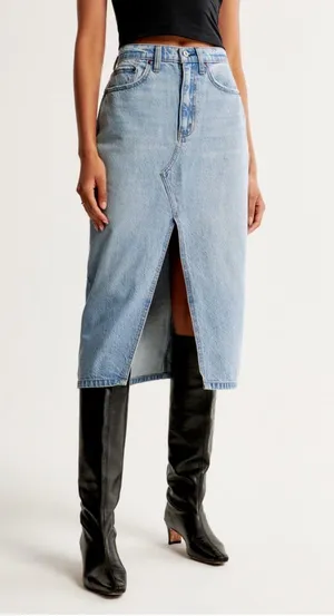 Abercrombie Denim Midi Skirt thumbnail 2