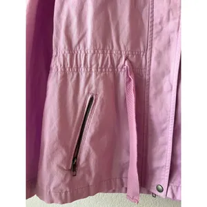 St. John's Bay Lavender Lilac Hooded Anorak Utility Jacket 100% Cotton thumbnail 3