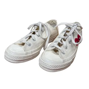 Comme des Garcons PLAY x Converse Chuck Taylor All Star Low Cream‎ Shoes size 6 thumbnail 2