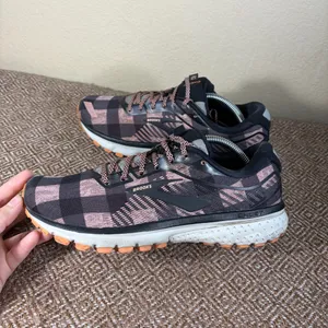 Brooks Ghost 12 Womens Sz 8.5 Flannel Plaid Limited Edition Running Shoes Comfy thumbnail 3