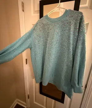 Queen of Sparkles Rhinestone Sweatshirt thumbnail 1