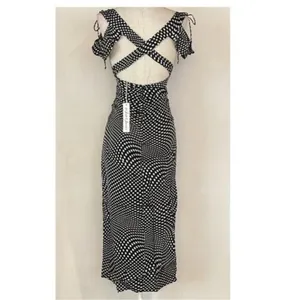 Elegant Black and White Polka Dot Dress For Love & Lemons BETH Farmhouse Couture thumbnail 3