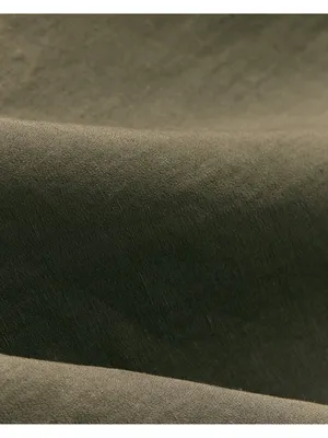 NWT Theory Treeca Pull On in Dark Olive Eco Crunch Linen Stretch Crop Pants 6 thumbnail 7
