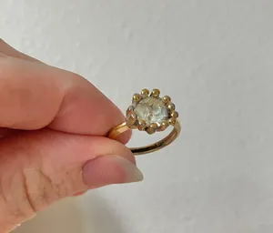 Avon Gold Solitaire Prong Halo Ring Promise Engagement Diamond Glam Classic Jewelry thumbnail 12