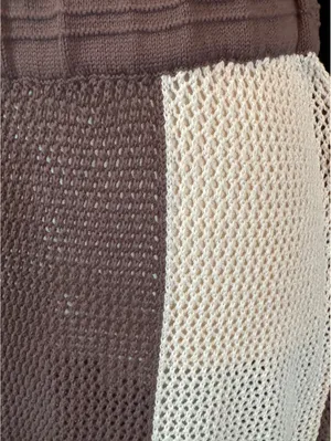 Mahila Brown and Cream Knit Midi Skirt Size S thumbnail 3