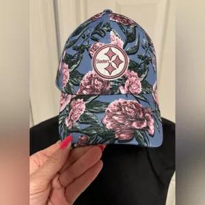 47 Brand New Pittsburgh Steelers Women's Peony Clean Up Adjustable Hat thumbnail 3