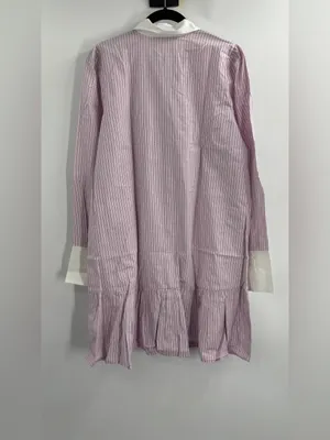 J.Crew Tiered shirt-dress in striped cotton poplin thumbnail 6