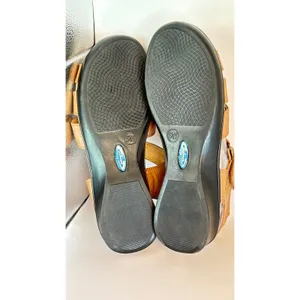 Dr Scholl’s Advanced Comfort Tan leather memory foam fisherman sandals sz 6.5 thumbnail 7