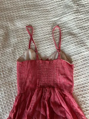 Boutique Red Button Down Red Dress Size XS thumbnail 4