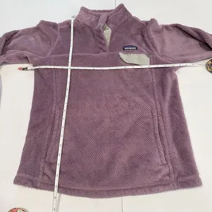 Patagonia Re Tool Verbena Purple Snap Pullover Fleece Fuzzy‎ Jacket Size MEDIUM thumbnail 6