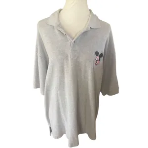 Mickey Unlmtd. Mickey Mouse Gray Polo Short Sleeve 100% Cotton Shirt Size XXL-EU thumbnail 2
