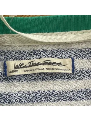 FREE PEOPLE Classic Striped Oversized Crewneck / Sand Dollar Combo thumbnail 8
