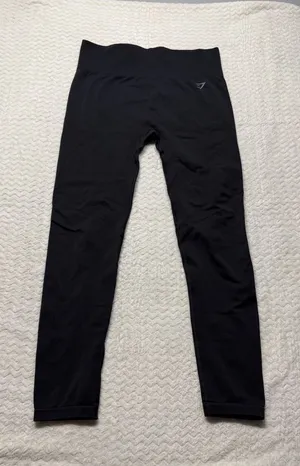 Gymshark Flex Seamless High Waisted Leggings Black GLLG4280 Womens Size M thumbnail 1