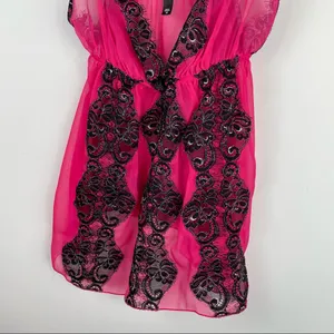 Victoria’s Secret Pink Lace Lingerie Nightie Tank Cami Top Sz Medium thumbnail 5
