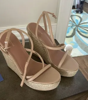 Pretty Little Thing Nude Wedge Sandals 6 thumbnail 1