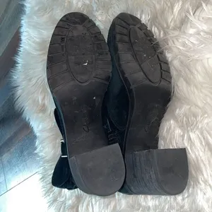 Clarks Artisan Black Suede Malvet Doris Heeled Mid Calf Boots thumbnail 6