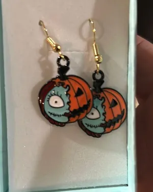 Halloween Pumpkin Earrings, new in box thumbnail 1