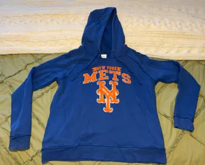 5th & Ocean Blue Hoodie with Orange Accents thumbnail 1