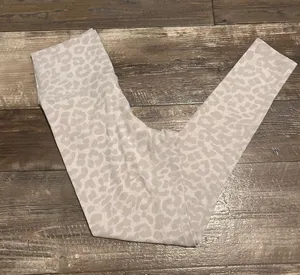 lululemon athletica Light Pink Leopard Print Leggings thumbnail 1