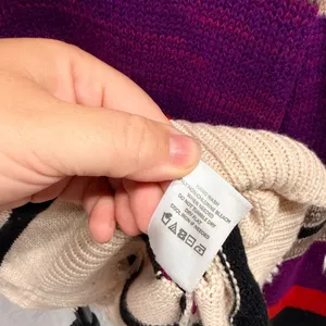 Lovers + Friends Destroyed Chunky Striped Knit Distressed Wool Cashmere Sweater thumbnail 7