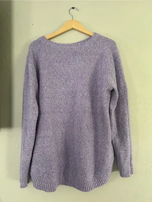 Pink Clover Lavender Crewneck Sweater Comfy Soft Purple 2X thumbnail 2
