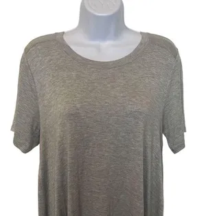 BCBGeneration Women's Gray Short Sleeves Pullover T-Shirt Dress Size L thumbnail 3