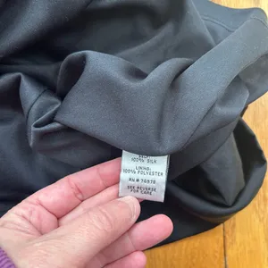 Vintage CACHE 100% Silk Satin Cocktail Dress Black Size 4 LBD Cap‎ Sleeve Luxe thumbnail 11