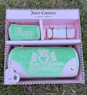 Juicy Couture "Her Majesty" Heritage Barrel Shoulder Bag Set in a retro green thumbnail 1