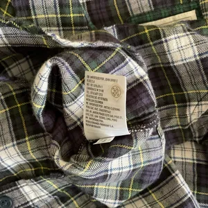 American Eagle Outfitters Plaid Button Down Lounge Flannel‎ Top Size Medium New thumbnail 5