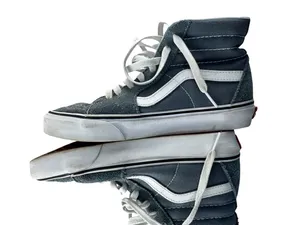Vans Women's High-Top Sneakers in Dark Gray and White thumbnail 3