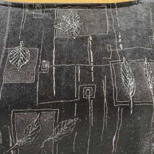 Vintage Caribou‎ New York Velvet Fringe Trim Blouse Black Witchy Size Large thumbnail 2