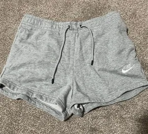 Grey Nike Fleece Shorts thumbnail 1