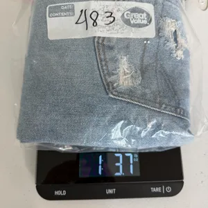 American Eagle Mom Jeans‎ Light Wash Distressed Ripped Denim Womens 6 Stretch thumbnail 13