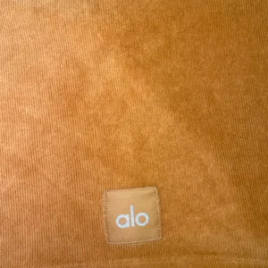 Alo Yoga Quarter Zip Mock Neck Corduroy Crop Top In Toffee - Women’s size small thumbnail 8