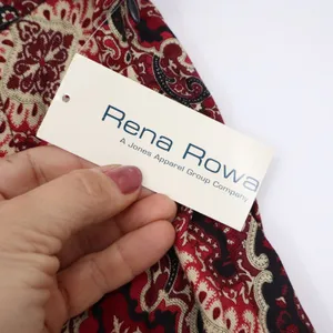 Rena Rowan Skirt Womens 18 Scarlet Damask Paisley Midi Red New thumbnail 3