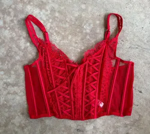 Victoria’s Secret Dream Angels Unlined Lace Up Corset Top size M Medium thumbnail 1