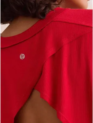 Altar'd State Relax Ribbed Open Back Layer AS Revival NWT Red XXL thumbnail 7