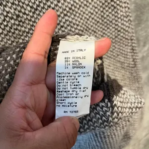 Mary Firenze Wool Blend Thick Jacket Size‎ Large Gray & White thumbnail 6
