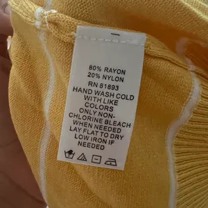 Isaac Mizrahi Yellow White Striped Sweater 2x thumbnail 5