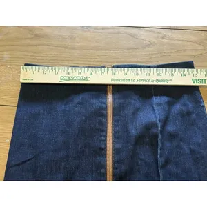LRL Ralph Lauren Jean Skirt Women Size 4 Leather‎ Trim Full Zip Knee Length thumbnail 8