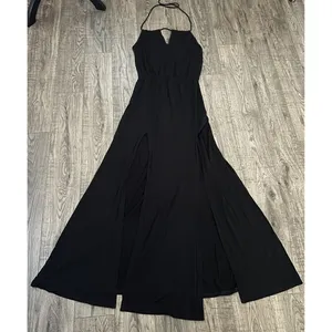 Love + lemons Maxi Dress Small Halter Backless Slits‎ Casual Stretch thumbnail 2