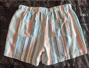 Stripe Linen Shorts Size M thumbnail 2