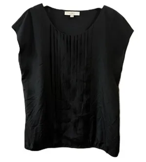 Anne Taylor Loft‎ Black Sleeveless Blouse Sz Large thumbnail 1