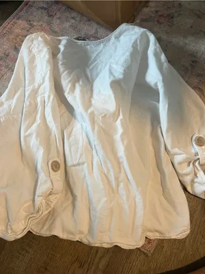 Zara small white top button down thumbnail 10