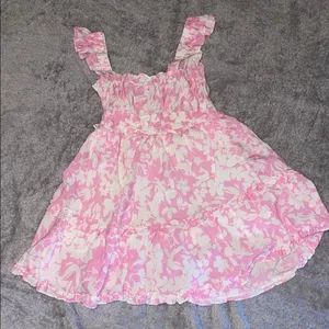 Blu Pepper Pink Floral Ruffle Dress — Sleeveless, Elastic Waist, Size M thumbnail 4