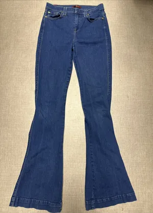 Seven7 Seven For‎ All Women's Blue High Rise Bootcut Flare Denim Jeans Pants Sz 28 thumbnail 1