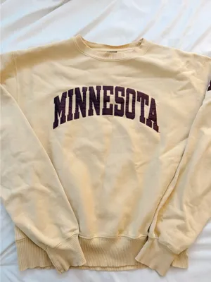 Minnesota Gophers Crewneck Yellow Size L thumbnail 1