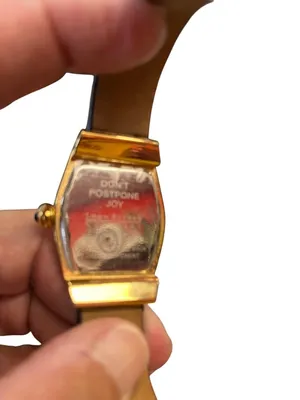Joan Rivers V377 wms Japan movement black gold steel watch untested SKU 10-789 thumbnail 5